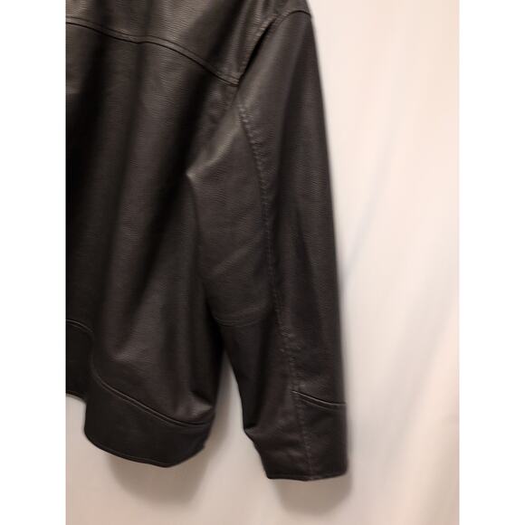 Women's Weathered Aged Faux Leather Oversized Bomber Jacket - Wild Fable XL Nwt - Picture 10 of 10